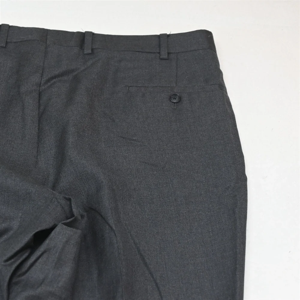 Jos A Bank 46L 38x34 Charcoal Gray 100% Wool Mens Jacket Pants Suit